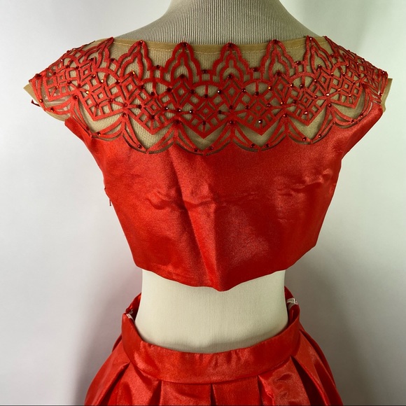 NEW Sherri Hill Size 6 Womens Red Cut Out Back Beaded Short Formal/Prom Dress - Picture 8 of 11